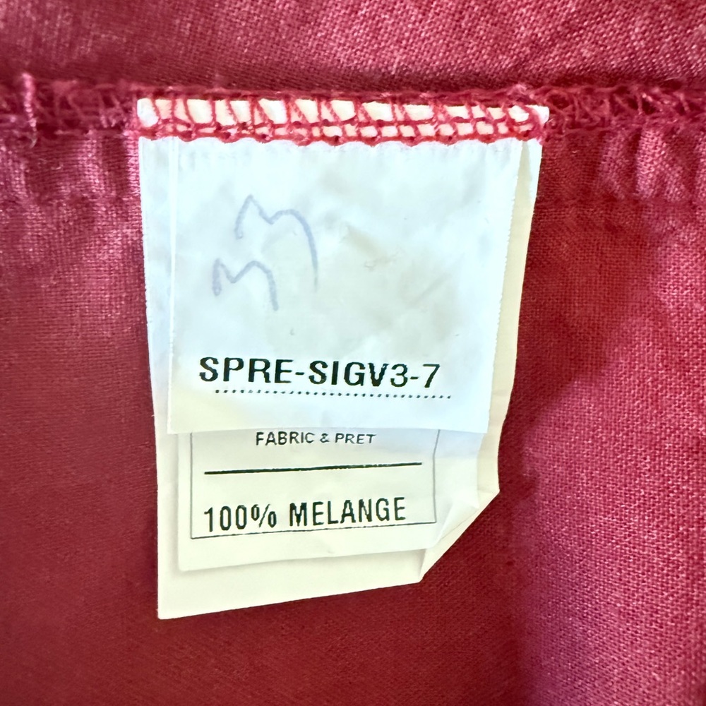 Sapphire Burgundy Cotton Tunic Top Gold Embroidery Long Sleeved‎ Dress - Picture 10 of 13